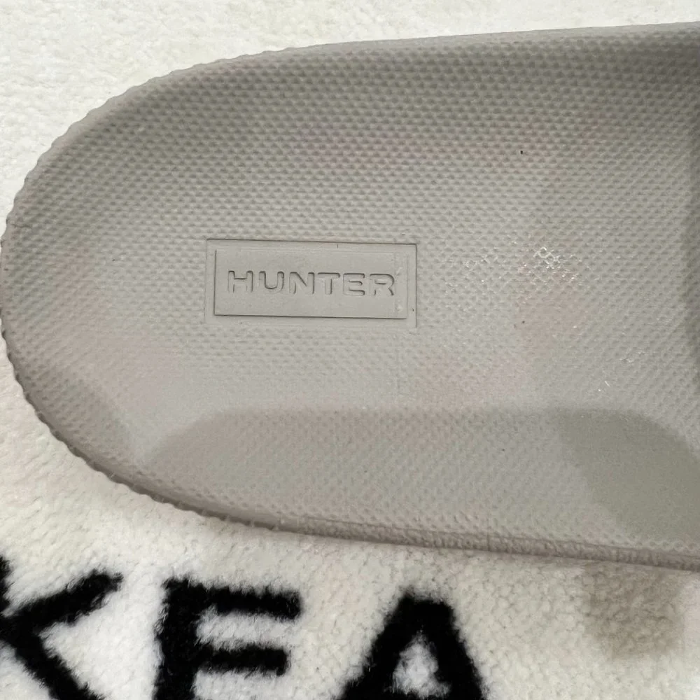 Hunter Terry Towelling Adjustable Strap Pool Slide Sandal - Picture 5 of 8